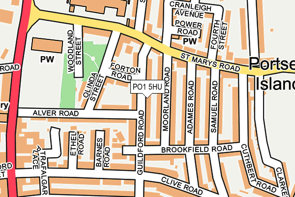 PO1 5HU map - OS OpenMap – Local (Ordnance Survey) PO1 5HU map - OS OpenMap – Local (Ordnance Survey)