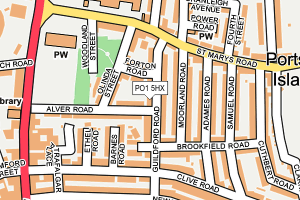 PO1 5HX map - OS OpenMap – Local (Ordnance Survey) PO1 5HX map - OS OpenMap – Local (Ordnance Survey)