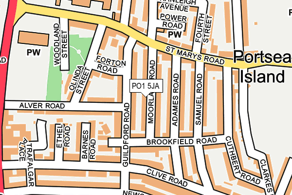 PO1 5JA map - OS OpenMap – Local (Ordnance Survey) PO1 5JA map - OS OpenMap – Local (Ordnance Survey)