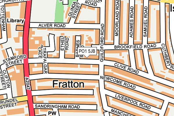 PO1 5JB map - OS OpenMap – Local (Ordnance Survey) PO1 5JB map - OS OpenMap – Local (Ordnance Survey)