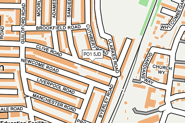 PO1 5JD map - OS OpenMap – Local (Ordnance Survey) PO1 5JD map - OS OpenMap – Local (Ordnance Survey)