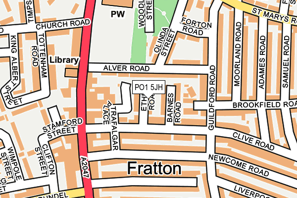 PO1 5JH map - OS OpenMap – Local (Ordnance Survey)