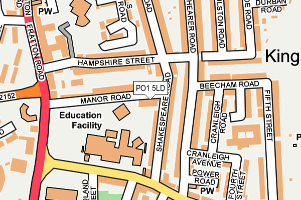 PO1 5LD map - OS OpenMap – Local (Ordnance Survey) PO1 5LD map - OS OpenMap – Local (Ordnance Survey)