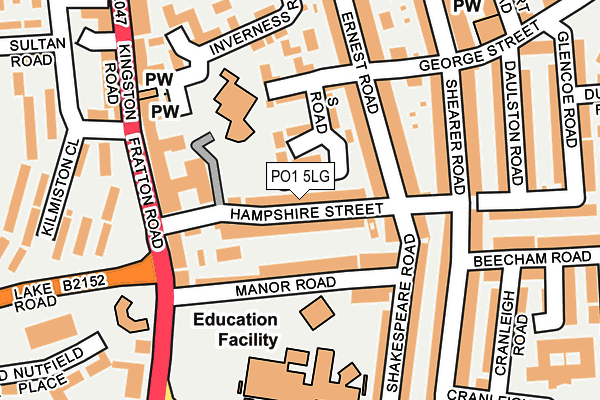 PO1 5LG map - OS OpenMap – Local (Ordnance Survey) PO1 5LG map - OS OpenMap – Local (Ordnance Survey)