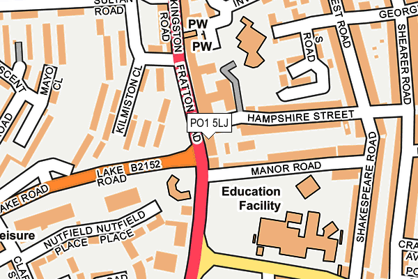 PO1 5LJ map - OS OpenMap – Local (Ordnance Survey) PO1 5LJ map - OS OpenMap – Local (Ordnance Survey)