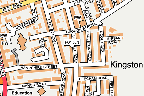 PO1 5LN map - OS OpenMap – Local (Ordnance Survey) PO1 5LN map - OS OpenMap – Local (Ordnance Survey)