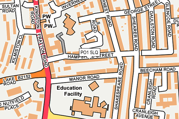 PO1 5LQ map - OS OpenMap – Local (Ordnance Survey) PO1 5LQ map - OS OpenMap – Local (Ordnance Survey)