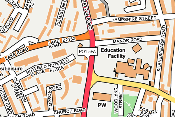 PO1 5PA map - OS OpenMap – Local (Ordnance Survey) PO1 5PA map - OS OpenMap – Local (Ordnance Survey)