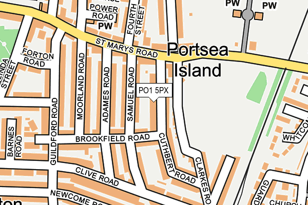 PO1 5PX map - OS OpenMap – Local (Ordnance Survey) PO1 5PX map - OS OpenMap – Local (Ordnance Survey)