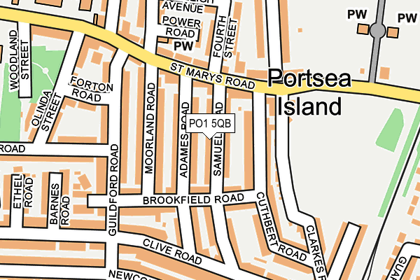 PO1 5QB map - OS OpenMap – Local (Ordnance Survey) PO1 5QB map - OS OpenMap – Local (Ordnance Survey)