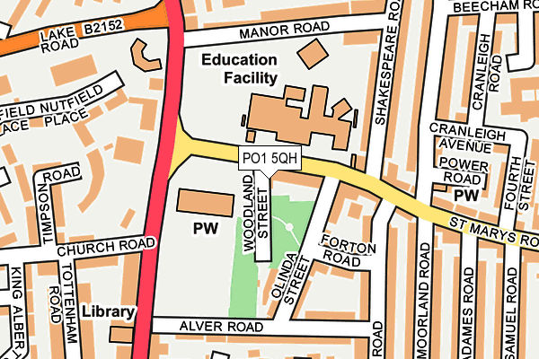 PO1 5QH map - OS OpenMap – Local (Ordnance Survey) PO1 5QH map - OS OpenMap – Local (Ordnance Survey)