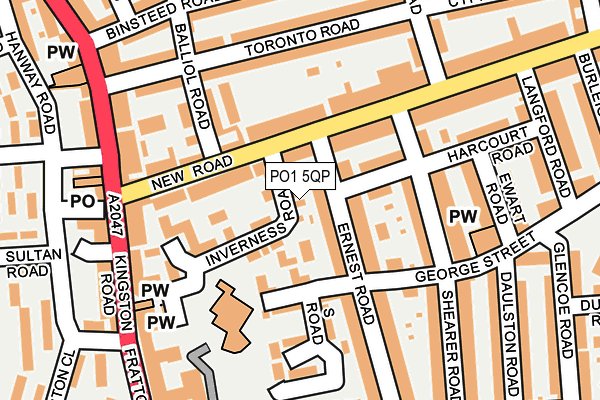 PO1 5QP map - OS OpenMap – Local (Ordnance Survey) PO1 5QP map - OS OpenMap – Local (Ordnance Survey)