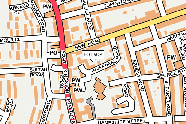 PO1 5QS map - OS OpenMap – Local (Ordnance Survey) PO1 5QS map - OS OpenMap – Local (Ordnance Survey)