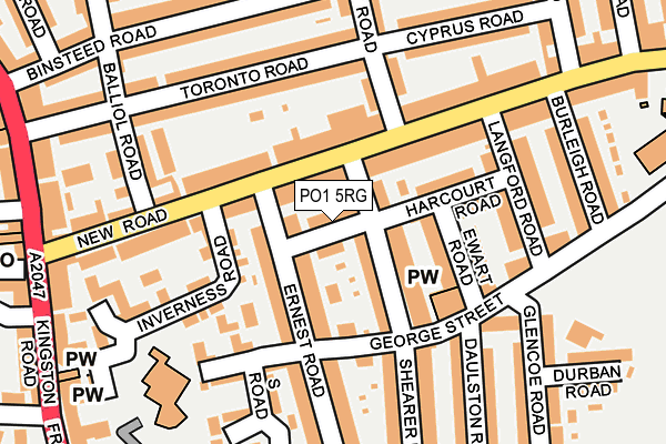 PO1 5RG map - OS OpenMap – Local (Ordnance Survey) PO1 5RG map - OS OpenMap – Local (Ordnance Survey)