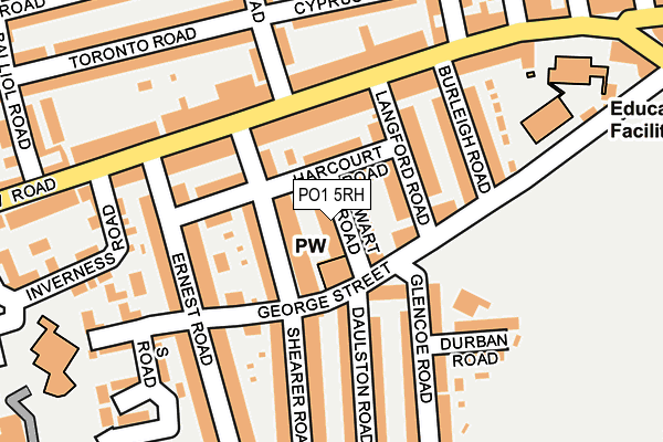 PO1 5RH map - OS OpenMap – Local (Ordnance Survey) PO1 5RH map - OS OpenMap – Local (Ordnance Survey)