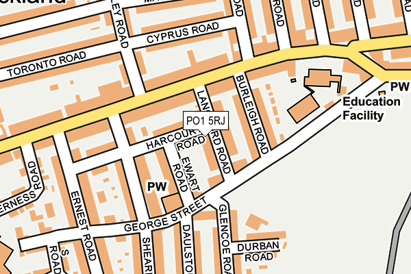 PO1 5RJ map - OS OpenMap – Local (Ordnance Survey) PO1 5RJ map - OS OpenMap – Local (Ordnance Survey)