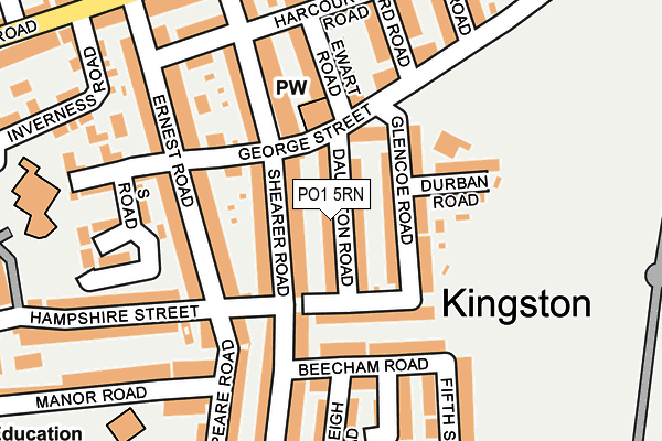 PO1 5RN map - OS OpenMap – Local (Ordnance Survey) PO1 5RN map - OS OpenMap – Local (Ordnance Survey)