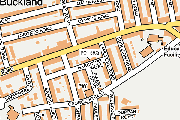 PO1 5RQ map - OS OpenMap – Local (Ordnance Survey) PO1 5RQ map - OS OpenMap – Local (Ordnance Survey)