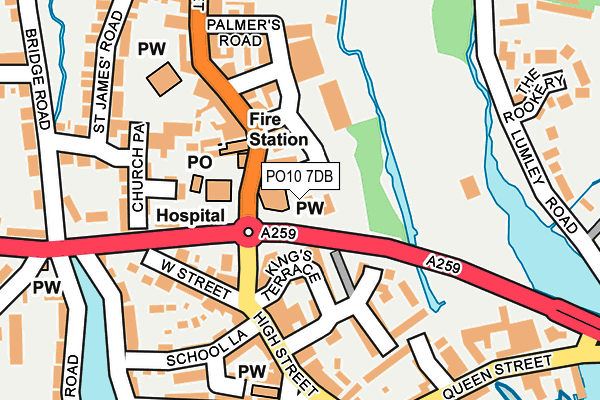 PO10 7DB map - OS OpenMap – Local (Ordnance Survey)