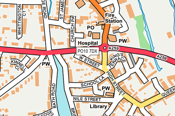 PO10 7DX map - OS OpenMap – Local (Ordnance Survey)