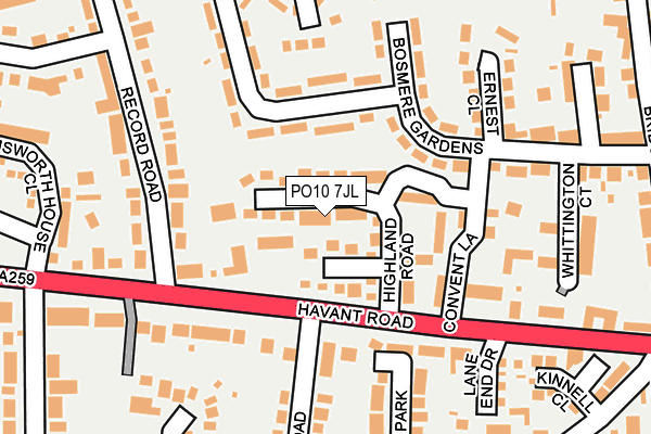 PO10 7JL map - OS OpenMap – Local (Ordnance Survey) PO10 7JL map - OS OpenMap – Local (Ordnance Survey)