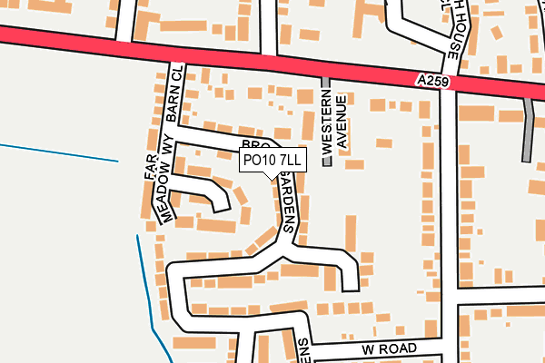 PO10 7LL map - OS OpenMap – Local (Ordnance Survey) PO10 7LL map - OS OpenMap – Local (Ordnance Survey)