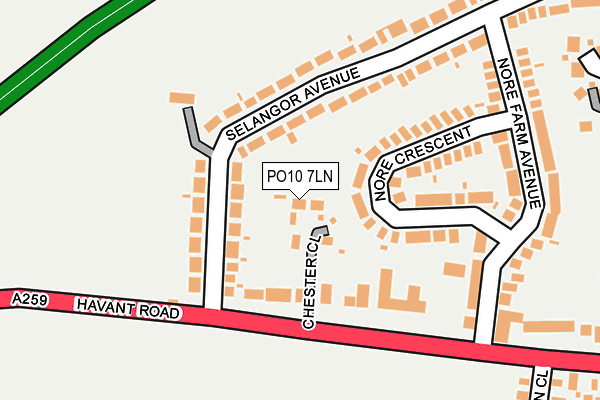 PO10 7LN map - OS OpenMap – Local (Ordnance Survey) PO10 7LN map - OS OpenMap – Local (Ordnance Survey)