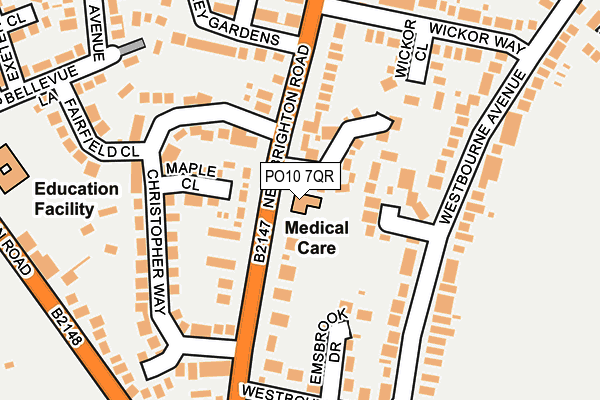 PO10 7QR map - OS OpenMap – Local (Ordnance Survey)