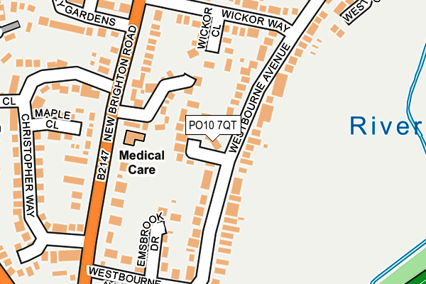 PO10 7QT map - OS OpenMap – Local (Ordnance Survey)