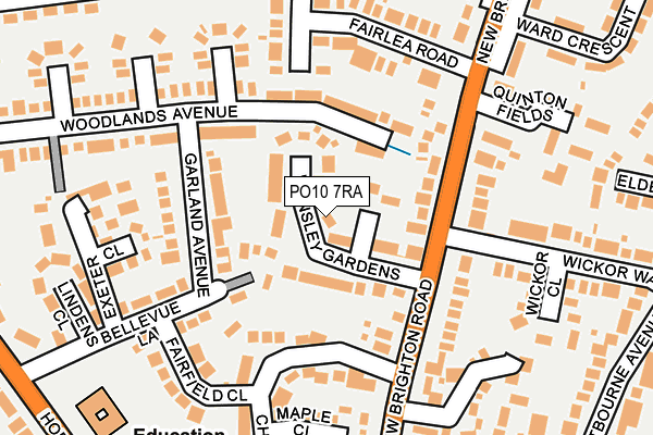 PO10 7RA map - OS OpenMap – Local (Ordnance Survey)