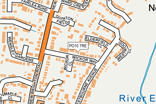 PO10 7RE map - OS OpenMap – Local (Ordnance Survey)