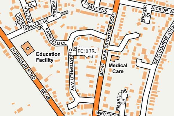 PO10 7RJ map - OS OpenMap – Local (Ordnance Survey)