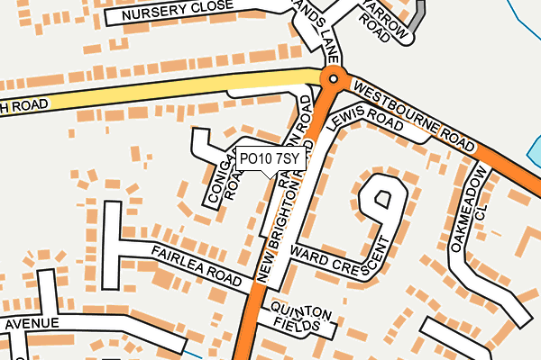PO10 7SY map - OS OpenMap – Local (Ordnance Survey)
