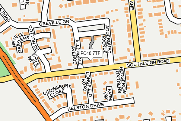 PO10 7TF map - OS OpenMap – Local (Ordnance Survey) PO10 7TF map - OS OpenMap – Local (Ordnance Survey)