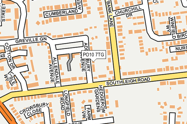 PO10 7TG map - OS OpenMap – Local (Ordnance Survey) PO10 7TG map - OS OpenMap – Local (Ordnance Survey)