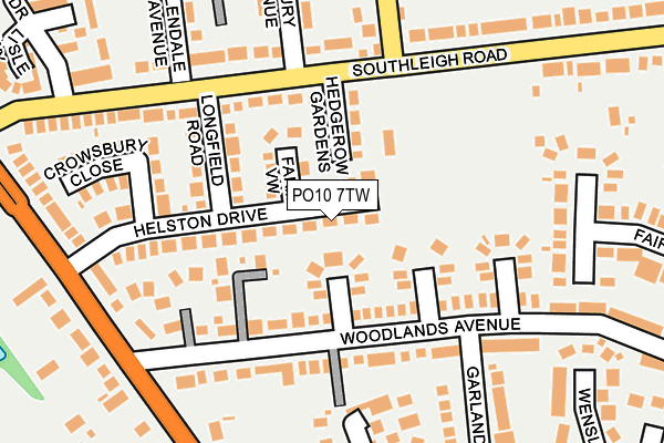 PO10 7TW map - OS OpenMap – Local (Ordnance Survey) PO10 7TW map - OS OpenMap – Local (Ordnance Survey)