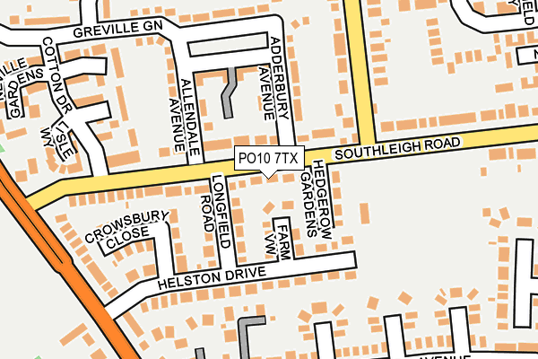 PO10 7TX map - OS OpenMap – Local (Ordnance Survey) PO10 7TX map - OS OpenMap – Local (Ordnance Survey)