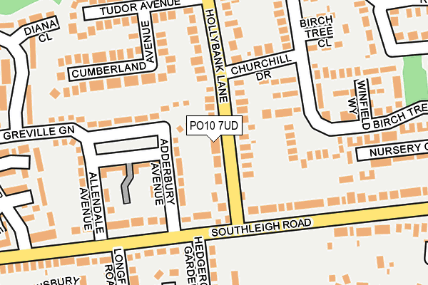 PO10 7UD map - OS OpenMap – Local (Ordnance Survey)