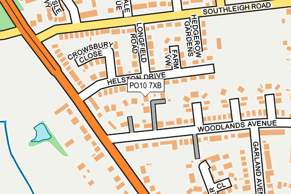 PO10 7XB map - OS OpenMap – Local (Ordnance Survey) PO10 7XB map - OS OpenMap – Local (Ordnance Survey)