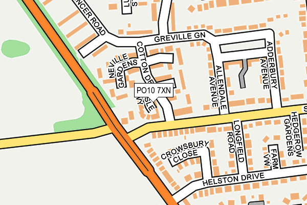PO10 7XN map - OS OpenMap – Local (Ordnance Survey) PO10 7XN map - OS OpenMap – Local (Ordnance Survey)