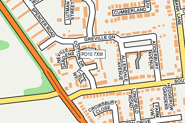 PO10 7XW map - OS OpenMap – Local (Ordnance Survey) PO10 7XW map - OS OpenMap – Local (Ordnance Survey)