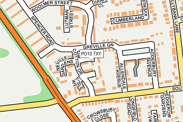PO10 7XY map - OS OpenMap – Local (Ordnance Survey) PO10 7XY map - OS OpenMap – Local (Ordnance Survey)