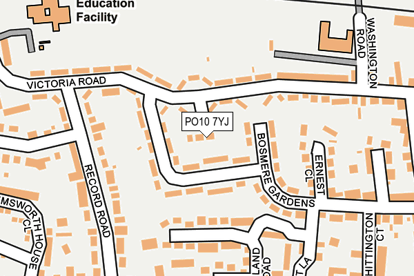 PO10 7YJ map - OS OpenMap – Local (Ordnance Survey)