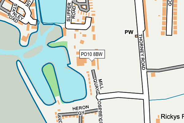 PO10 8BW map - OS OpenMap – Local (Ordnance Survey)