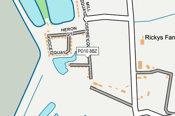 PO10 8BZ map - OS OpenMap – Local (Ordnance Survey)