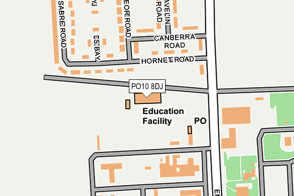 PO10 8DJ map - OS OpenMap – Local (Ordnance Survey)