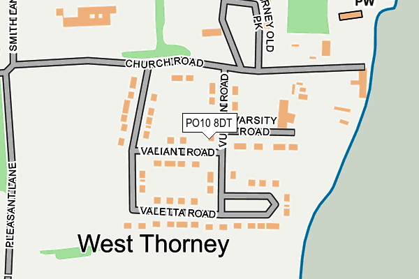 PO10 8DT map - OS OpenMap – Local (Ordnance Survey)