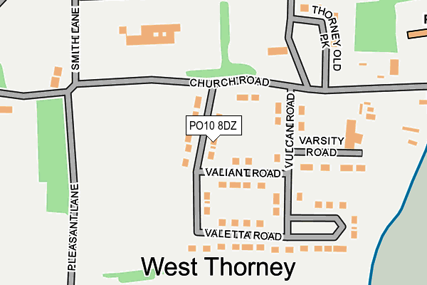 PO10 8DZ map - OS OpenMap – Local (Ordnance Survey)