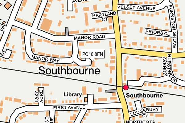 PO10 8FN map - OS OpenMap – Local (Ordnance Survey)