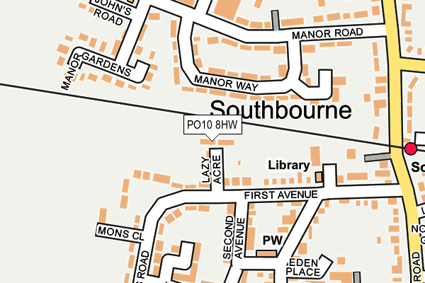 PO10 8HW map - OS OpenMap – Local (Ordnance Survey) PO10 8HW map - OS OpenMap – Local (Ordnance Survey)
